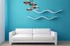 MODERN GLASS HANGING LAMP GRAPHITE RING
