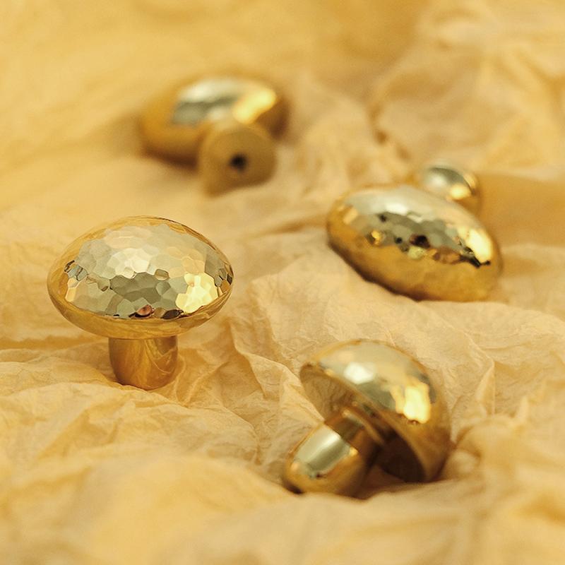 Brass Ball Furniture Pull Handles Hand-Forged Hammer Cabinet Handles Door Drawer Knob Kitchen Wardrobe Cupboard Pulls