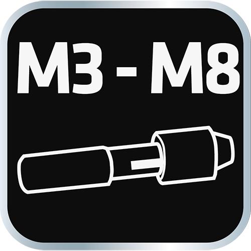 T-handle with ratchet for M3 - M8 taps, steel