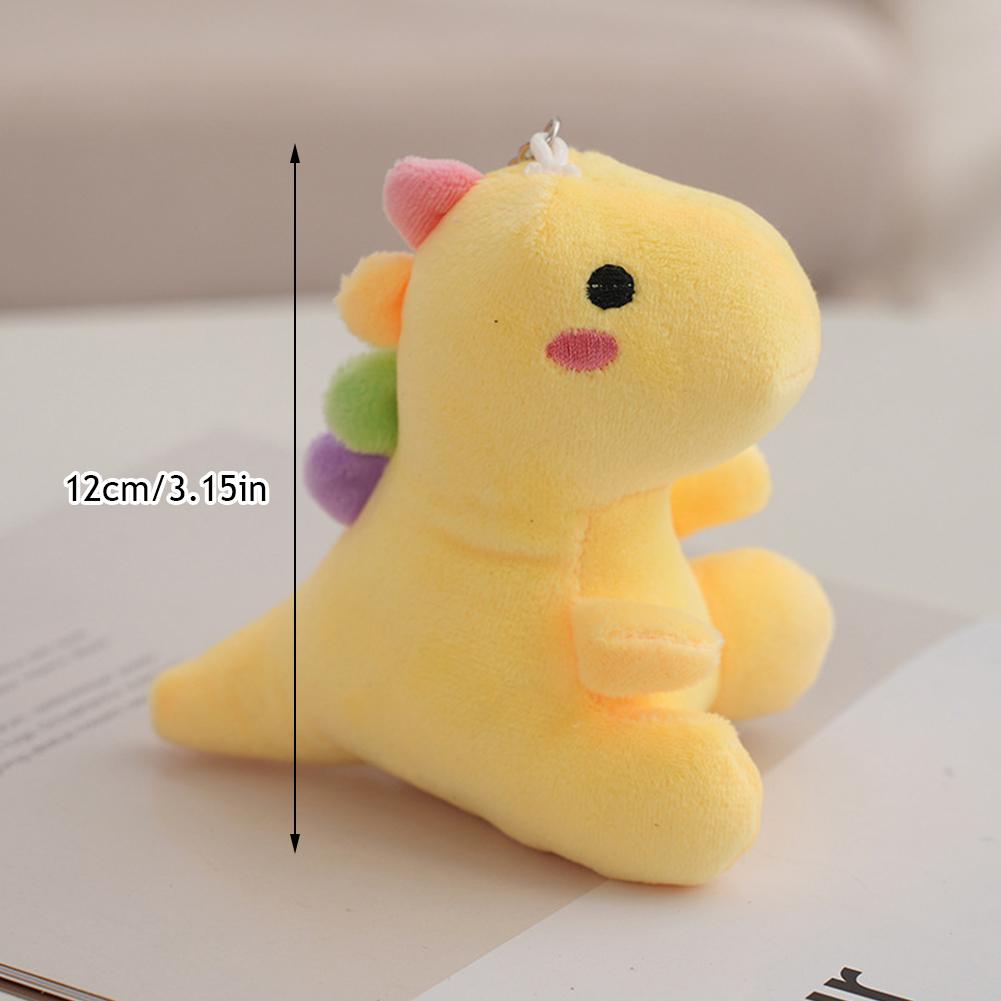 12cm Cute Dinosaur Plush Doll Toys Pendant Bag Accessories Keychain Pendant Bag Car Pendant Children's Gifts
