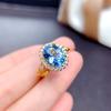 Colorful Gemstone Rings Imitation Natural Topaz Amethyst Citrine Peridot Garnet Open Rings for Girls