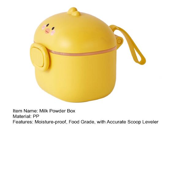 Коробка для сухого молока, дозатор для формулы с ложкой, пищевой класс, без запаха, милый утенок, контейнер для хранения формулы, детское сухое молоко, коробка для закусок, орехов