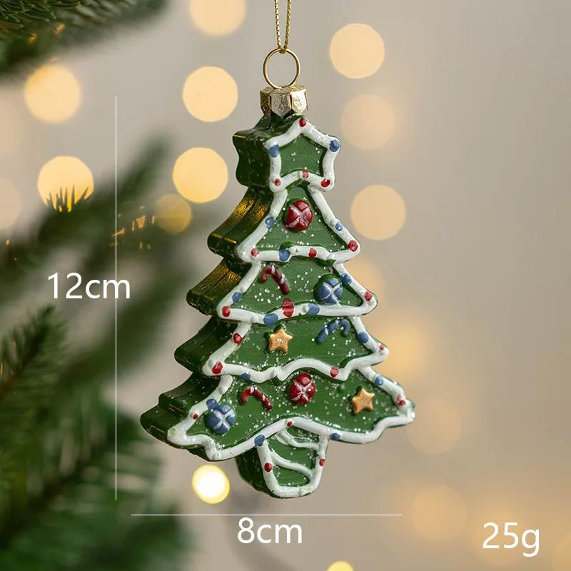 Christmas Colored Shaped Ball Christmas Tree Decorative Pendant Christmas Gift Bag Car House Snowman Garland Pendant