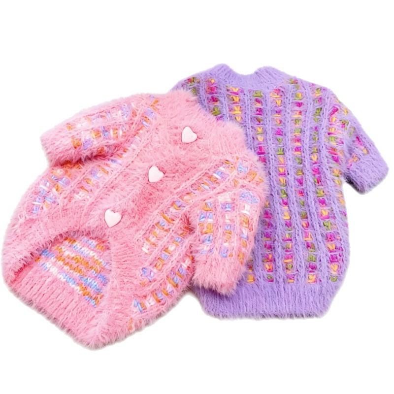 Warm Knitted Dog Sweater Teddy Pomeranian Small Breeds Soft Alpaca Blend Pet Apparel Winter Coat