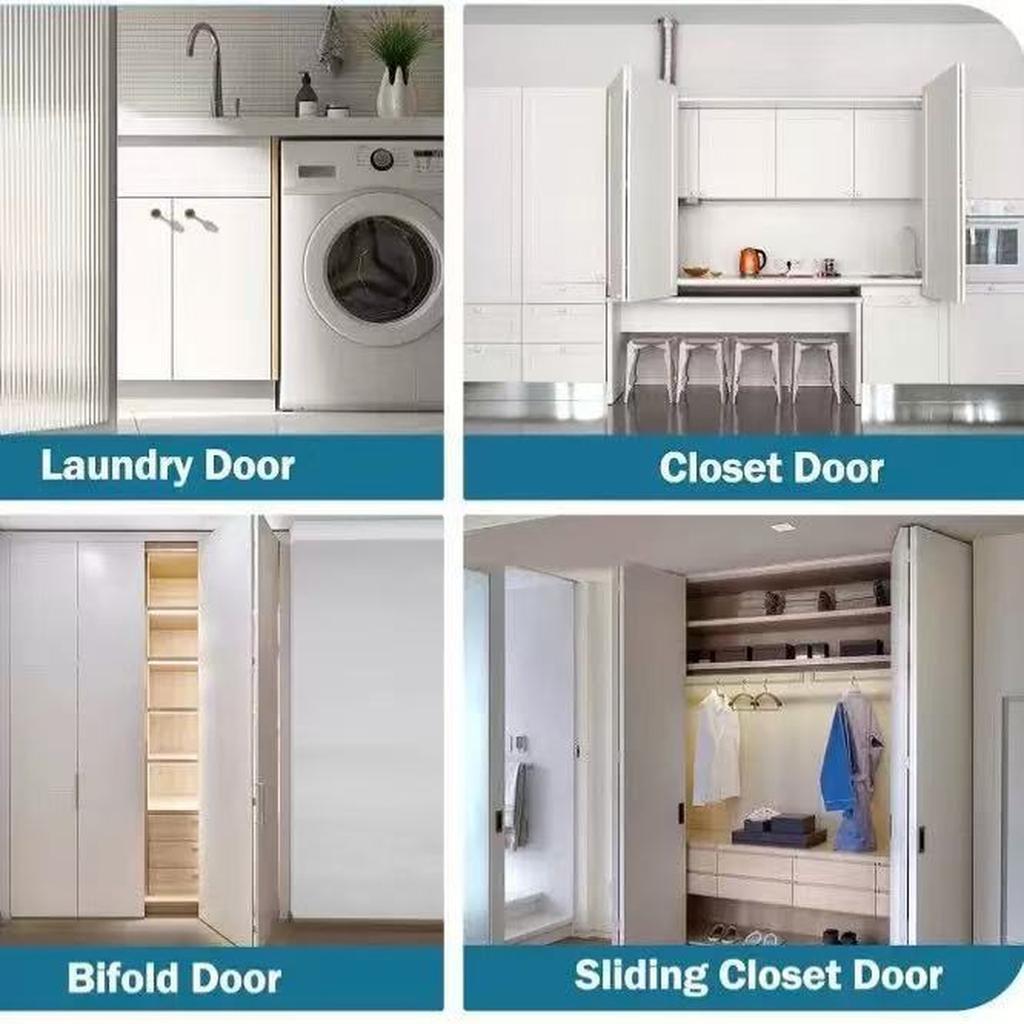 Комплект фурнитуры для складной двери Металлический верхний ролик Набор соединителей для нескольких дверей