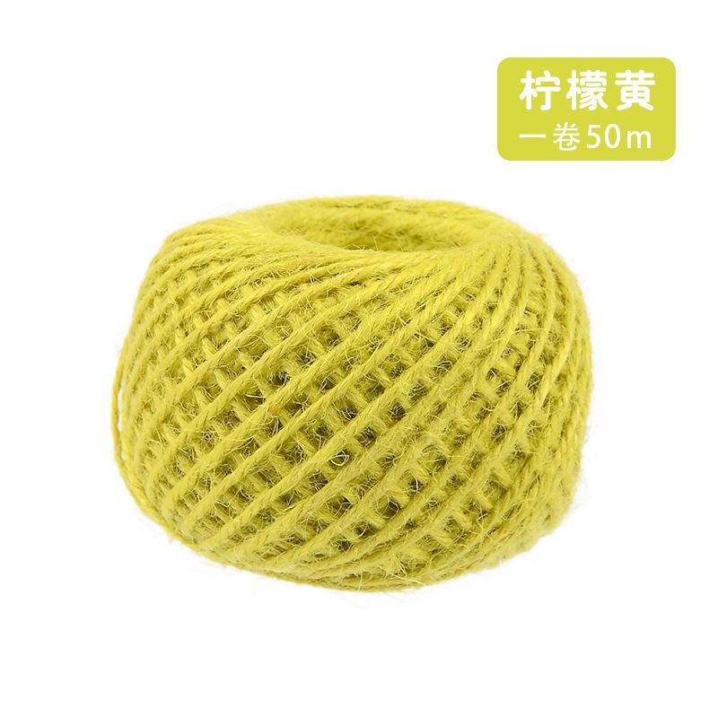 Цветная пеньковая веревка Сделай сам Ручная работа Декоративный Ретро стиль Зажим для фото Джутовая веревка 50 метров