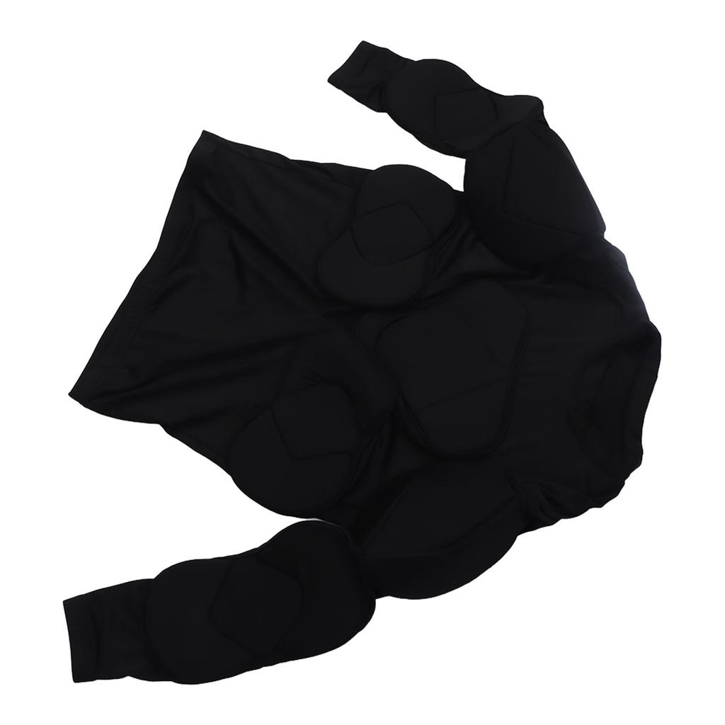 Футболка с длинным рукавом с подкладкой, защита локтя и селезенки, дышащая футбольная футболка с подкладкой на груди, размер L