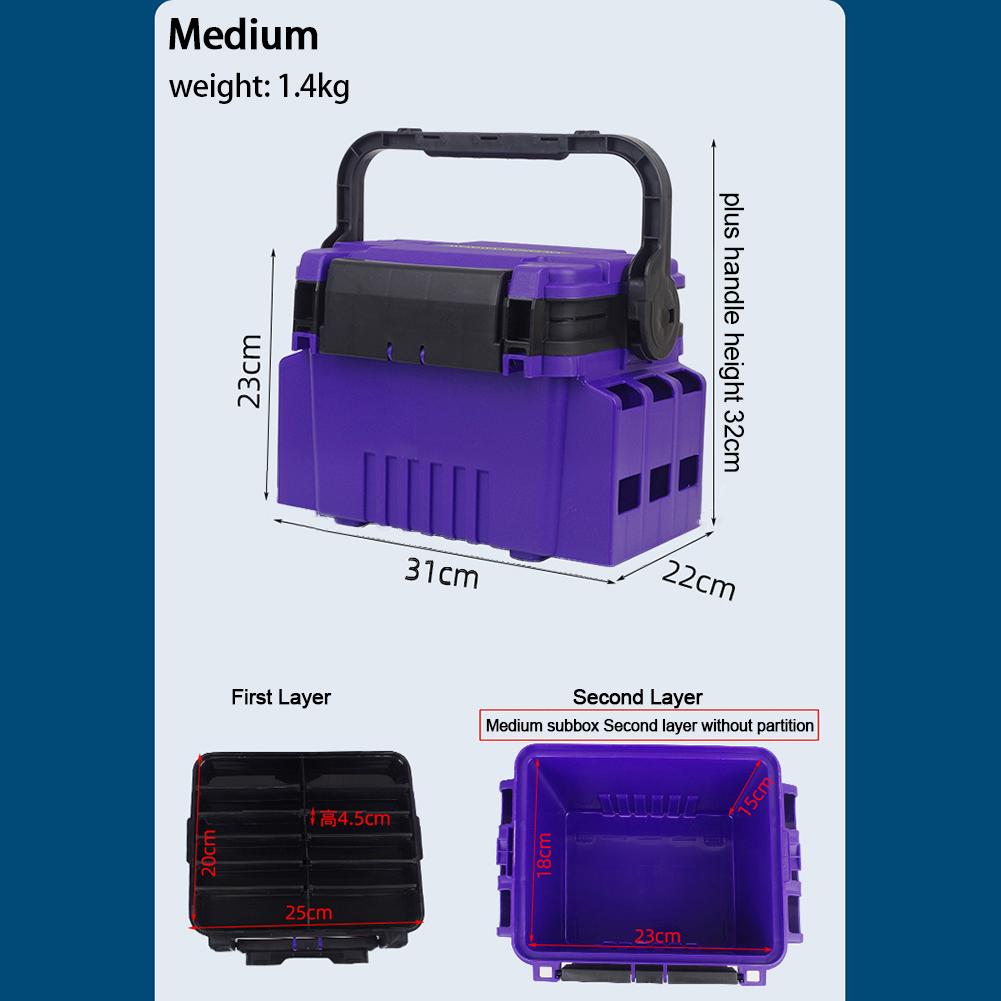 Fishing Tackle Box With 1Tray Multifunctional Portable Storage Box Fishing Tackle Box Organizer Art Craft Tool Box