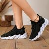 Модные весенне-летние белые кроссовки для женщин, дышащие вязаные кроссовки, сетчатая повседневная спортивная обувь, женская удобная обувь для ходьбы