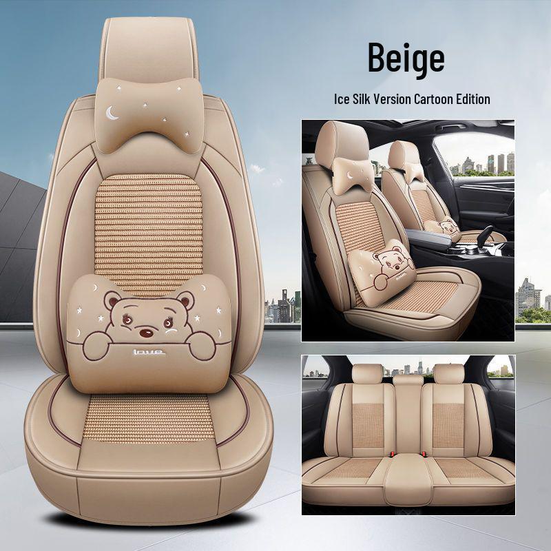 Volkswagen Lavida, Sagitar, Magotan, Passat, Bora, Lamando Seat Covers - Leather & Ice Silk, Full Coverage Cushion