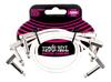 ERNIE BALL 6385 Flat Ribbon Patch Cable White 3 pack 6 inches 15cm EB 6385 FLAT RIBBON PATCH CABLE 3P WH [Genuine product] 6"