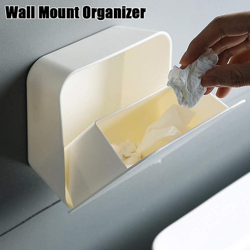 Qtip Holder Wall Mount, Cotton Swab Storage Box, for Cotton Balls,Cotton Swabs,Q-Tips,Cotton Rounds,Makeup Pads Storage Canister