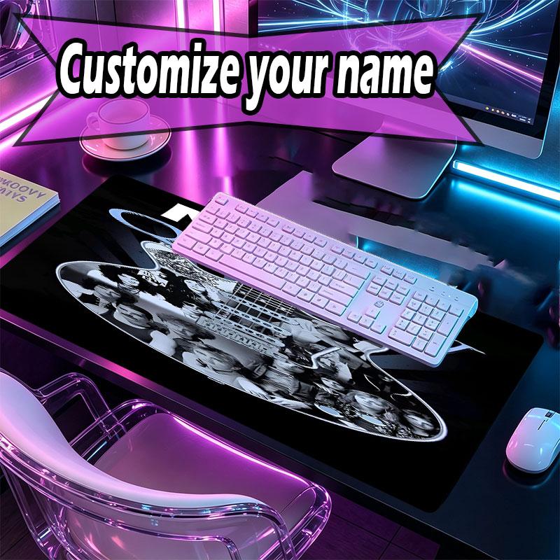 Custom Name Personalized Queen (band) Pattern Mousepad, Laptop PC Desk Mat, Decorative Desk Mat for Home Keyboard Pad Gift