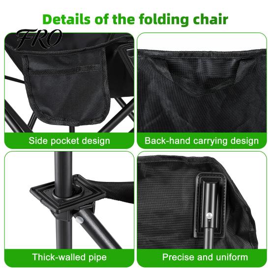 Lawn Chair Table 5Pcs Collapsible Set with 4 Single Chairs 1 Table, Heavy Duty Folding and Chair, Portable Camping for Outdoor, Hiking, Travel, Patio