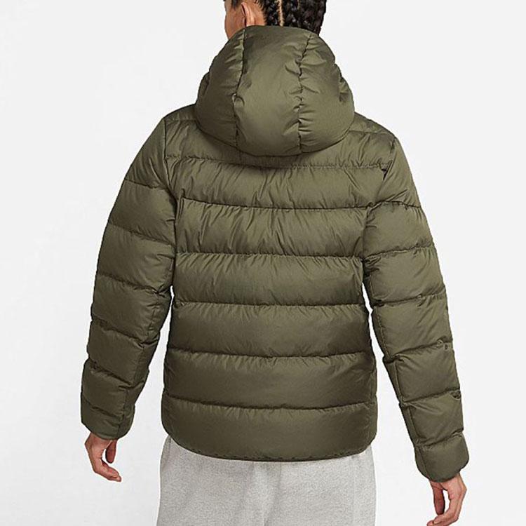 Nike Мужская тканая тренировочная куртка на молнии Зеленая CU0226-380