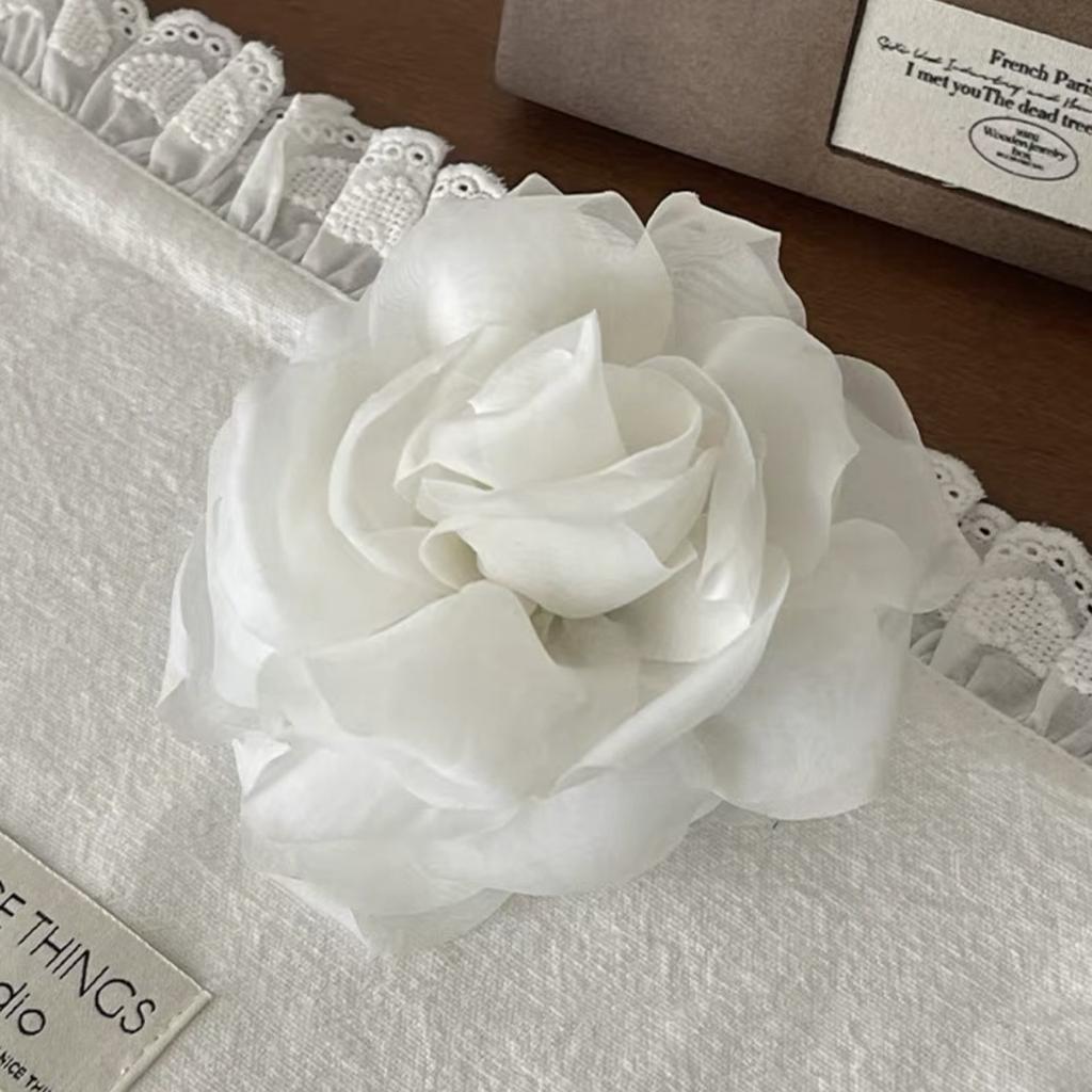 Cloth Large Flower Hair Claw Clip Double Side Flower Decor Large Hair Clips for Holiday Birthday Gift