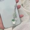 1PC Handmade Four Leaf Clover Beaded Phone Charm Y2k Cute Cat Keychain