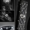 Rhinestone PU Leather Car Interior Decoration Cover Steering Covers Handbrake Gear Shift Lever & Shoulder Protection Cover