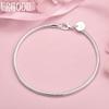 925 Sterling Silver 3MM Snake Chain Bracelet Fashion Wedding Jewelry