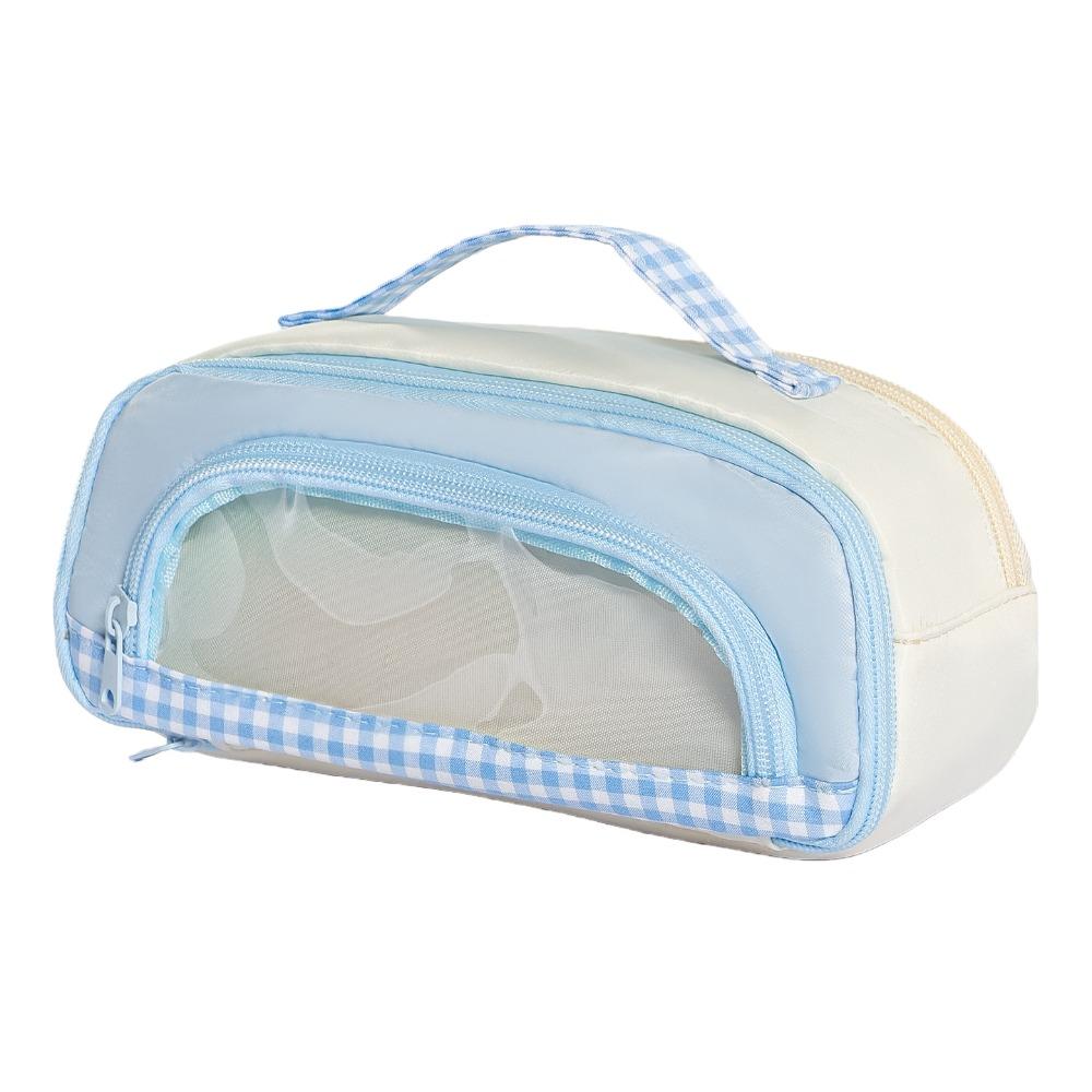 Makeup Bag Transparent Window Pencil Case Pencil Holder Pen Storage Bag  Student