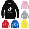 Tok Childrens Tik Letter Sweater Long Sleeve Hoodie Fashion Tops Pullover