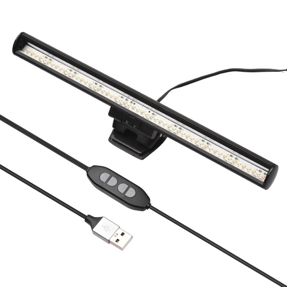 3 Color Temperature Monitor Light Bar Clip On LED Task Lamp Eye Caring E-Reading Lamp  Home