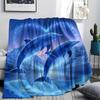 Whale Print Flannel Blanket, High quality Comfortable for All Seasons, Home Decor, Warmth and Comfort, Perfect for Christmas Gifts