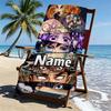 Custom Name Personalized Detective Conan Print Beach Towel, for Trip Camping Beach Party Home Decor, Birthday Gift for Family & Friends