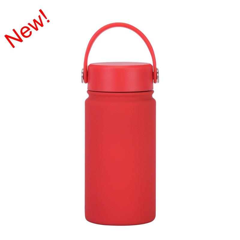 350ml Stainless Steel Vacuum Insulated Sports Water Bottle With Carry Loop 316 Inner Liner Leakproof Flip Cap
