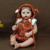 Reborn Dolls Lifelike Reborn Baby Girl Doll 55cm Silicone Long Brown Hair Realistic Toddler Doll Birthday Gift