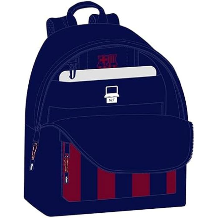Sac À Dos - SAFTA - F.C. Barcelone - 14,1 Pouces - Sportif - Confortable - Bleu