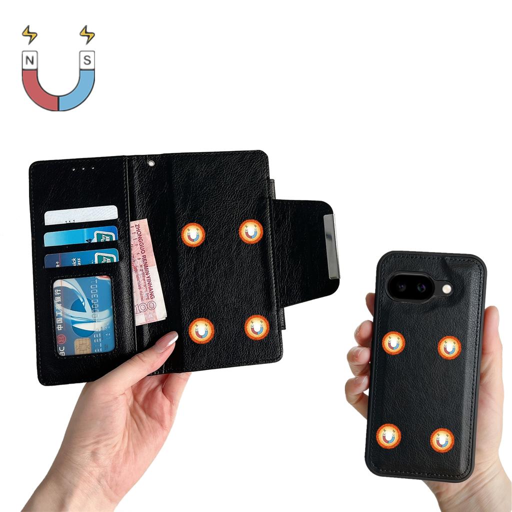 For Google Pixel 9a Case Detachable 2-in-1 Magnetic Closure PU Leather Wallet Phone Case