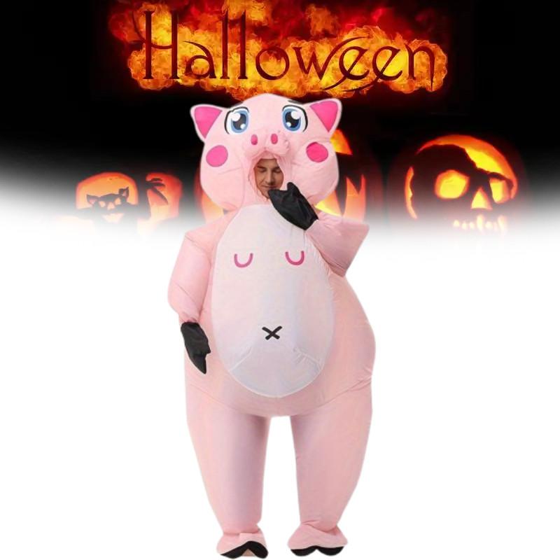 Cosplay Adult Pig Inflatable Costume For Halloween Parties Stage Performances