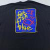 Винтаж 90-х FAT FISH BLUE КЛИВЛЕНД БАР РЕСТОРАН Футболка СРЕДНИЙ/БОЛЬШОЙ огайо
