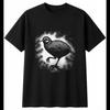 Greyscale Kiwi Bird In The Pines Unisexs T Shirt Black 100 Cotton Birdwatching Top Vintage Breathable Unisex Fashion Casual