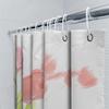 Pink Tulip Shower Curtain Set Bath Decor for Kids Bathroom Waterproof Fabric with Hooks (White)