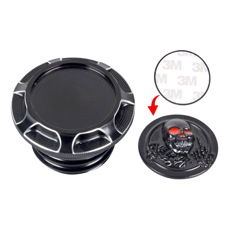 3D CNC Aluminum Motorcycle Tank Cover Fuel Gas Decorative Oil Cap for Harley Sportster XL 1200 883 X48 Dyna Touring Road King