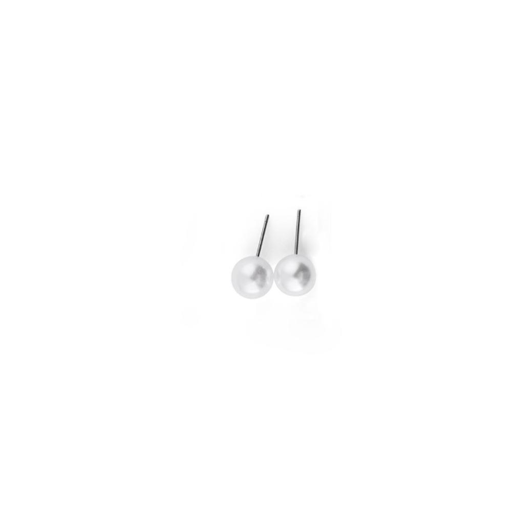 Round Shape Pearl Earrings 4mm 5mm 6mm 8mm 10mm 12mm Ear Stud Wedding Engagement