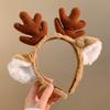 Cartoon Cute Vintage Plush Antler Unisex Headband One-size-fits-all Washing Face Hairpin Taking Photos New Autumn Winter