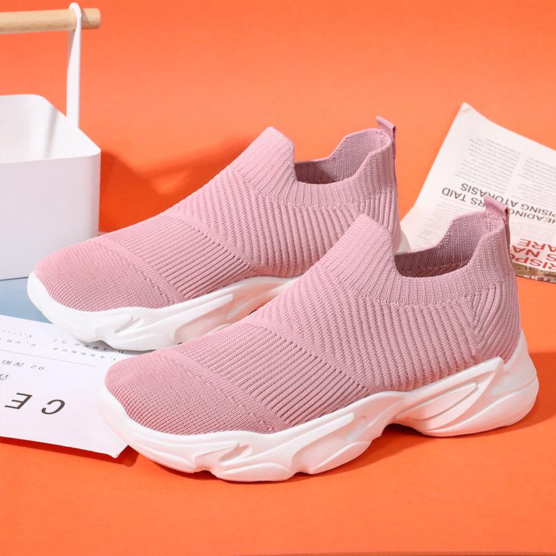 Женская легкая прогулочная обувь, повседневные дышащие кроссовки без шнуровки, теннисные кроссовки для бега, тренировочная обувь, спортивные кроссовки для женщин, спортивная спортивная обувь