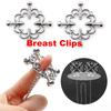 1 пара металлических зажимов для сосков с цветком и цепочкой, зажимы для груди, рабские БДСМ, женские секс-игры, зажимы для груди, игрушки