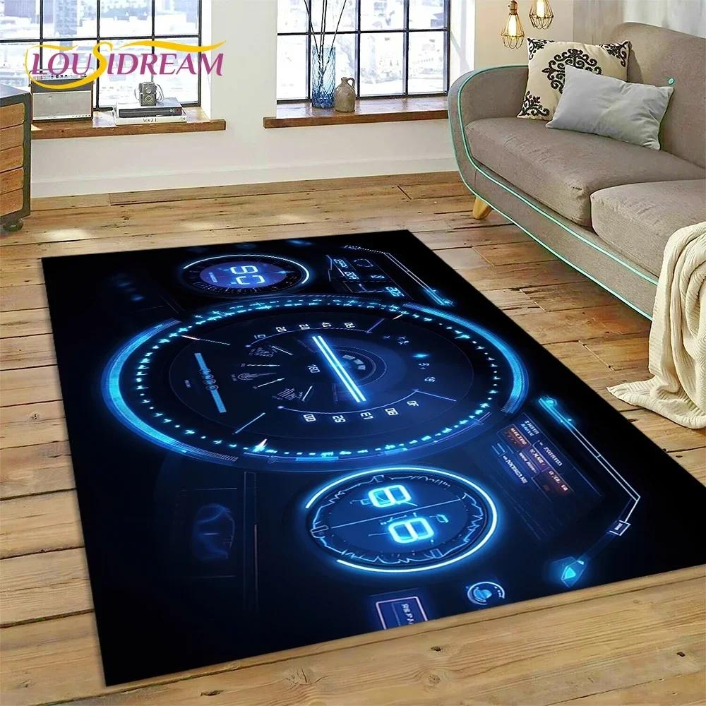 Racing Car Dashboard Machine Control Screen Carpet Rug for Bedroom Living Room Sofa Decoration,Child Game Large Decor Floor Mat