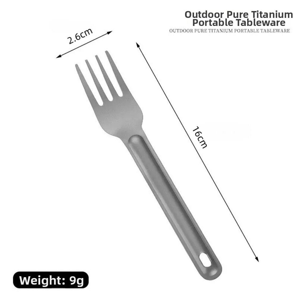 Long Handle Outdoor Camping Cookware Light Titanium EDC Environmental New Titanium Spoon