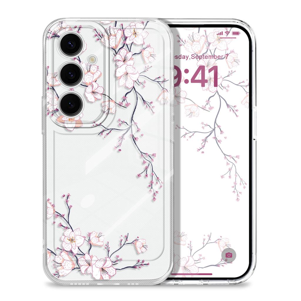 Прозрачный чехол для телефона 'Цветочный танец' для Samsung Galaxy S26 S25 S24 S23 FE Plus Ultra, мягкий чехол из ТПУ