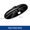 Rear View Mirror Protector Frame for mini cooper R50 R52 R53 2006 2005 04 Interior Rearview Mirror Cover Accessories Decorations
