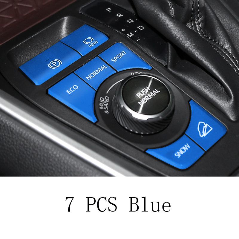 Электронный ручной тормоз для кондиционера, мультимедийная кнопка, блестящая накладка, наклейка для интерьера RAV4 RAV 4