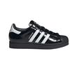 adidas Superstar 2 черные белые лакированные женские кроссовки Core-Black Cloud-White JH7756