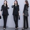 Весенне-осенний повседневный костюм, женский модный маленький костюм, брюки, комплект из двух предметов