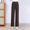 Ronghua 2025 Women's Straight-Leg High-Waist Casual Trousers