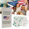 100 шт./набор карточек для теста по основам гражданства США с двуязычным буклетом USCIS Civics 100 вопросов и ответов Соединенные Штаты Натурализация Гражданство США